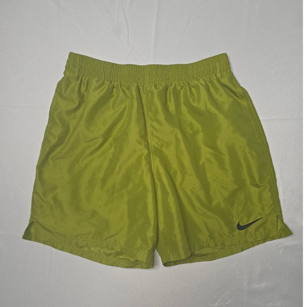 Nike Mens Swim Trunks Chartreuse Green Mesh Lined Size L